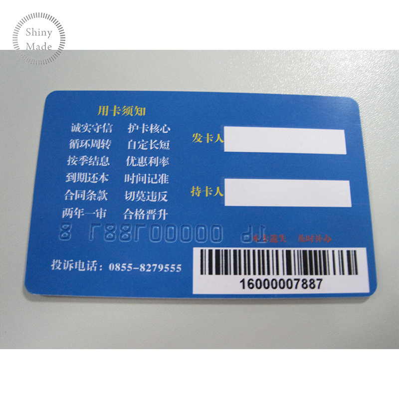 Plastic barcode customized printed loyalty gift pvc card