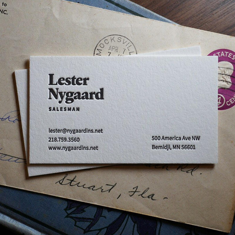 Custom Name card with your design embossed letterpress printing paper business cards Thank you cards