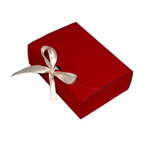 Ribbon Packing Custom Shape And Logo Folding Cosmetic Jewelry Kraft Paper Candy Gift Boxes Cartridge Packaging Paper Box