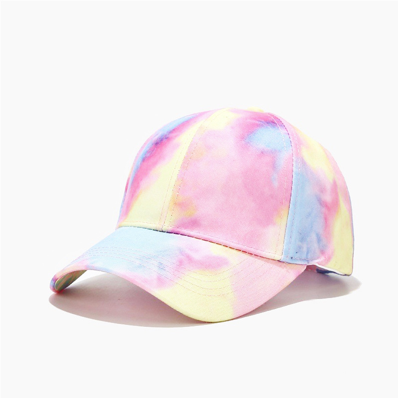 Unisex Personalized Graffiti Sports Hat New Tie Dyed Gradient Duck Tongue Hat Custom 3D Embroidery Logo Baseball Cap