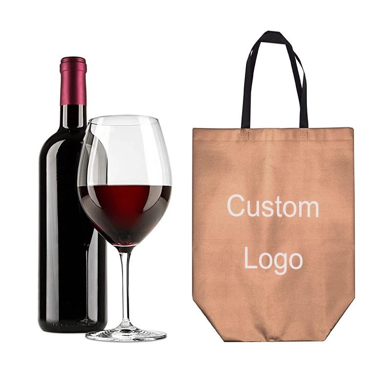 Wholesale Hot Non Woven Lamination Tote Bag New Non Woven Wine Bag Wine Packaging Gift Non Woven Dust Fabric Bag With Brand Name