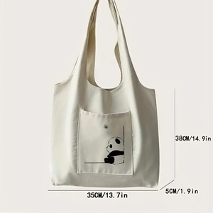 Wholesale Ngil White Canvas Vest Bag Custom Your Brand Logo Canvas Grocery Shopping Extra Large Vest Bag Plain Canvas Vest Bag