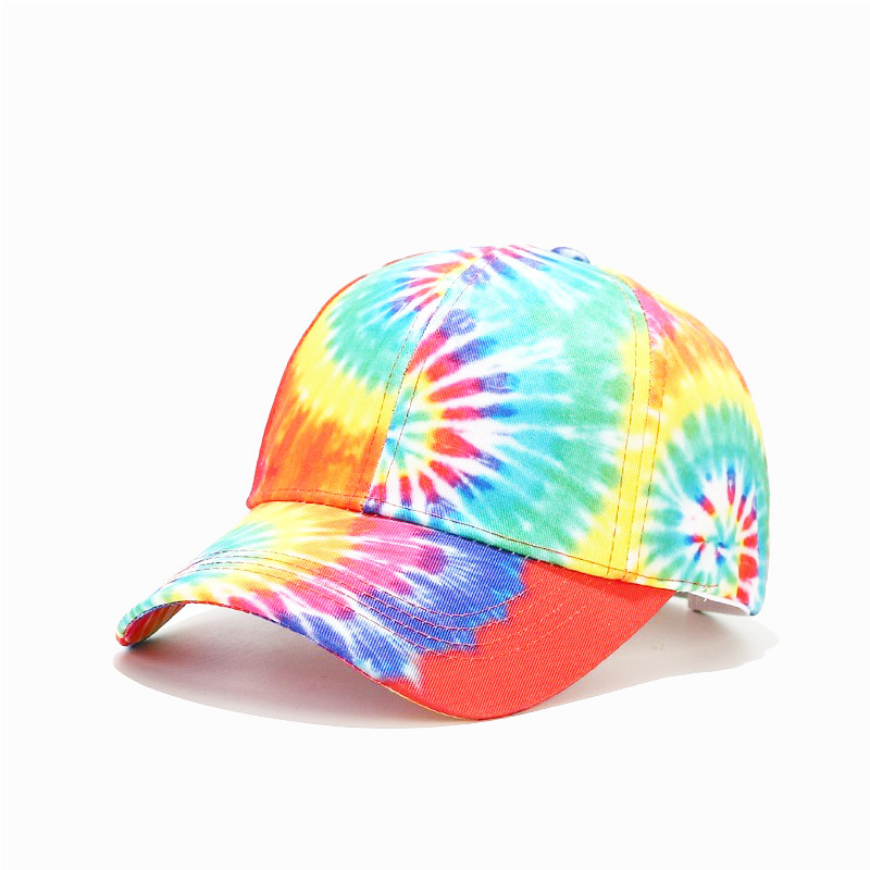 Unisex Personalized Graffiti Sports Hat New Tie Dyed Gradient Duck Tongue Hat Custom 3D Embroidery Logo Baseball Cap