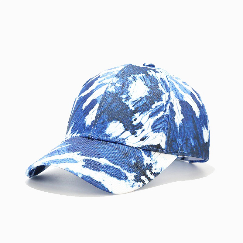 Unisex Personalized Graffiti Sports Hat New Tie Dyed Gradient Duck Tongue Hat Custom 3D Embroidery Logo Baseball Cap