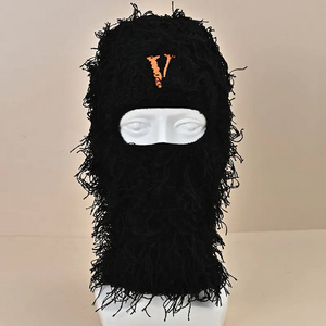 Wholesale Distressed Balaclava Ski Masks Custom logo Designer Winter Knit Outdoor Sports Motorcycle Cycling Full Face Ski Mask