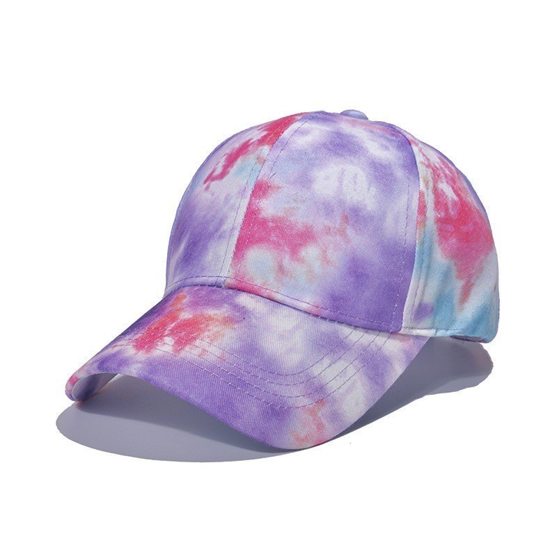 Unisex Personalized Graffiti Sports Hat New Tie Dyed Gradient Duck Tongue Hat Custom 3D Embroidery Logo Baseball Cap