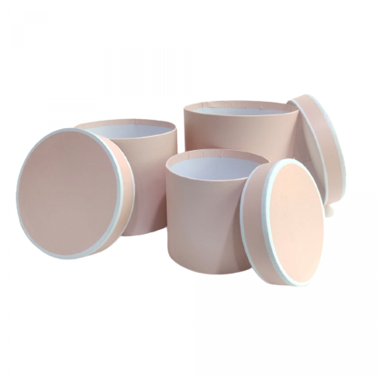 2021 Custom Size Pink Kraft Paper tube Eco-friendly Cylinder Round Gift Hat Box Packaging/Storage Tea Coffee Candle Candy