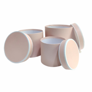 2021 Custom Size Pink Kraft Paper tube Eco-friendly Cylinder Round Gift Hat Box Packaging/Storage Tea Coffee Candle Candy