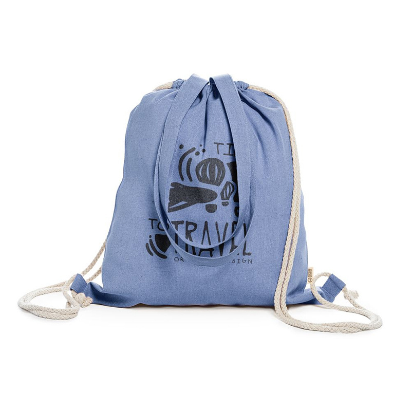 Custom High quality Canvas Cotton Zipper Drawstring Backpacks Large Capacity Travel Bags with Logo