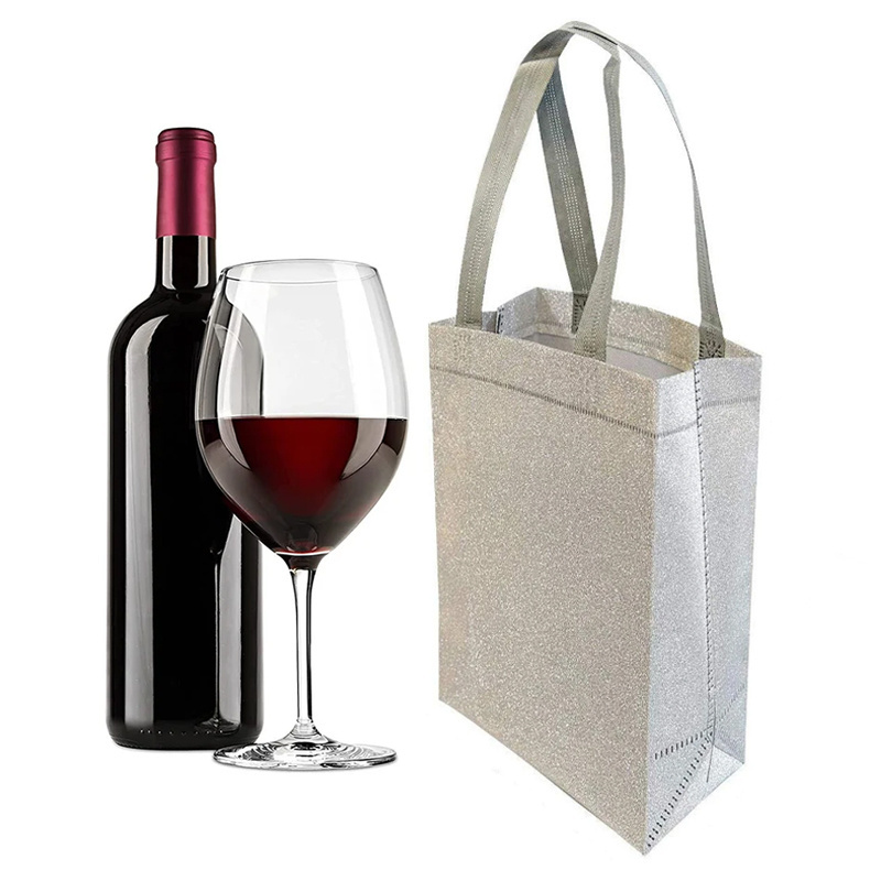 Wholesale Hot Non Woven Lamination Tote Bag New Non Woven Wine Bag Wine Packaging Gift Non Woven Dust Fabric Bag With Brand Name