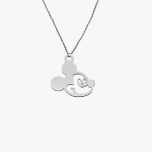 Cute Small Mickey Necklace Women Cartoon Mouse Pendants Necklaces Minnie Head Jewelry Kids Christmas Gift Collares