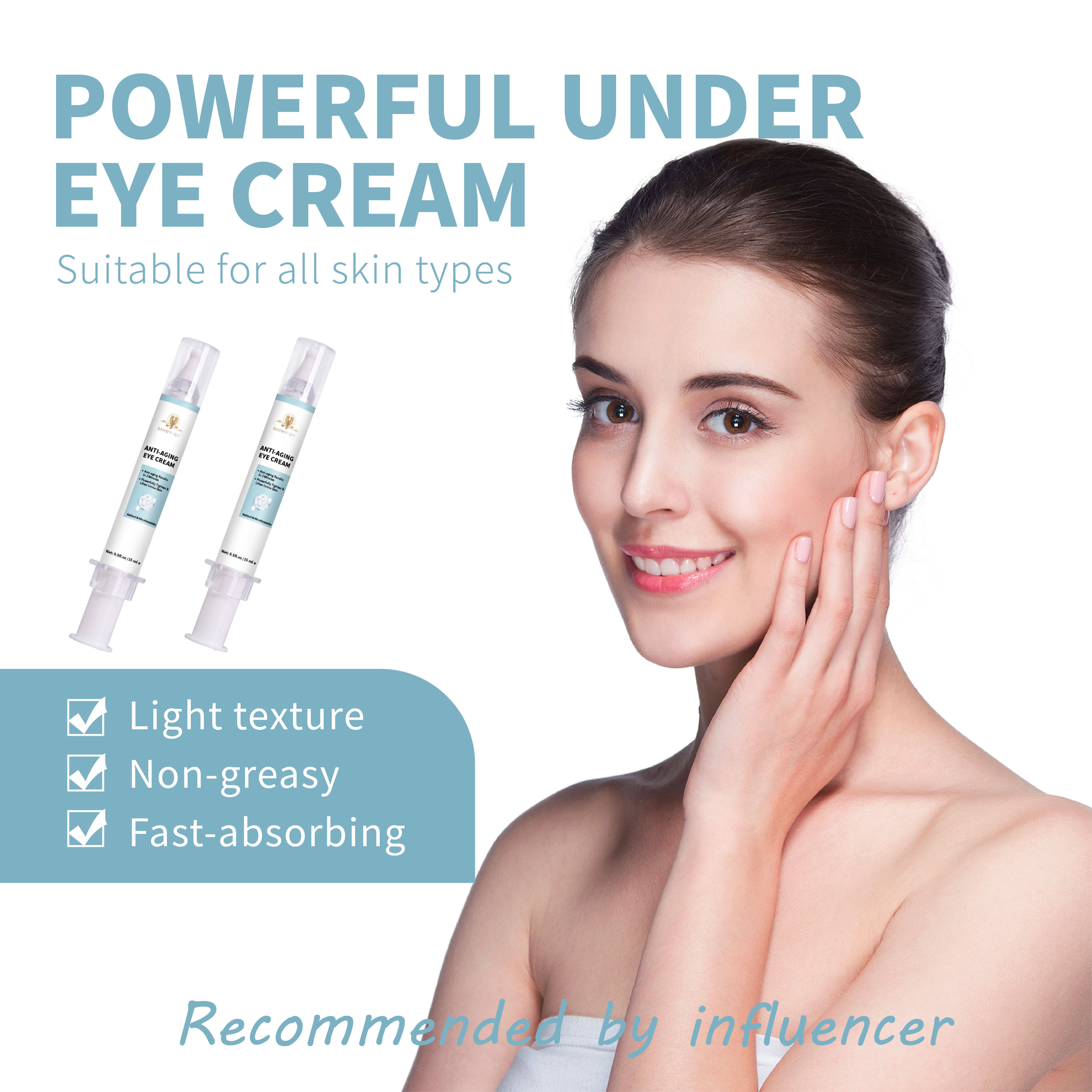 Private Labels Eye Bags Depuffs Tightening Repair Instant Firming Anti Wrinkle Multi Peptide Under Eye Cream