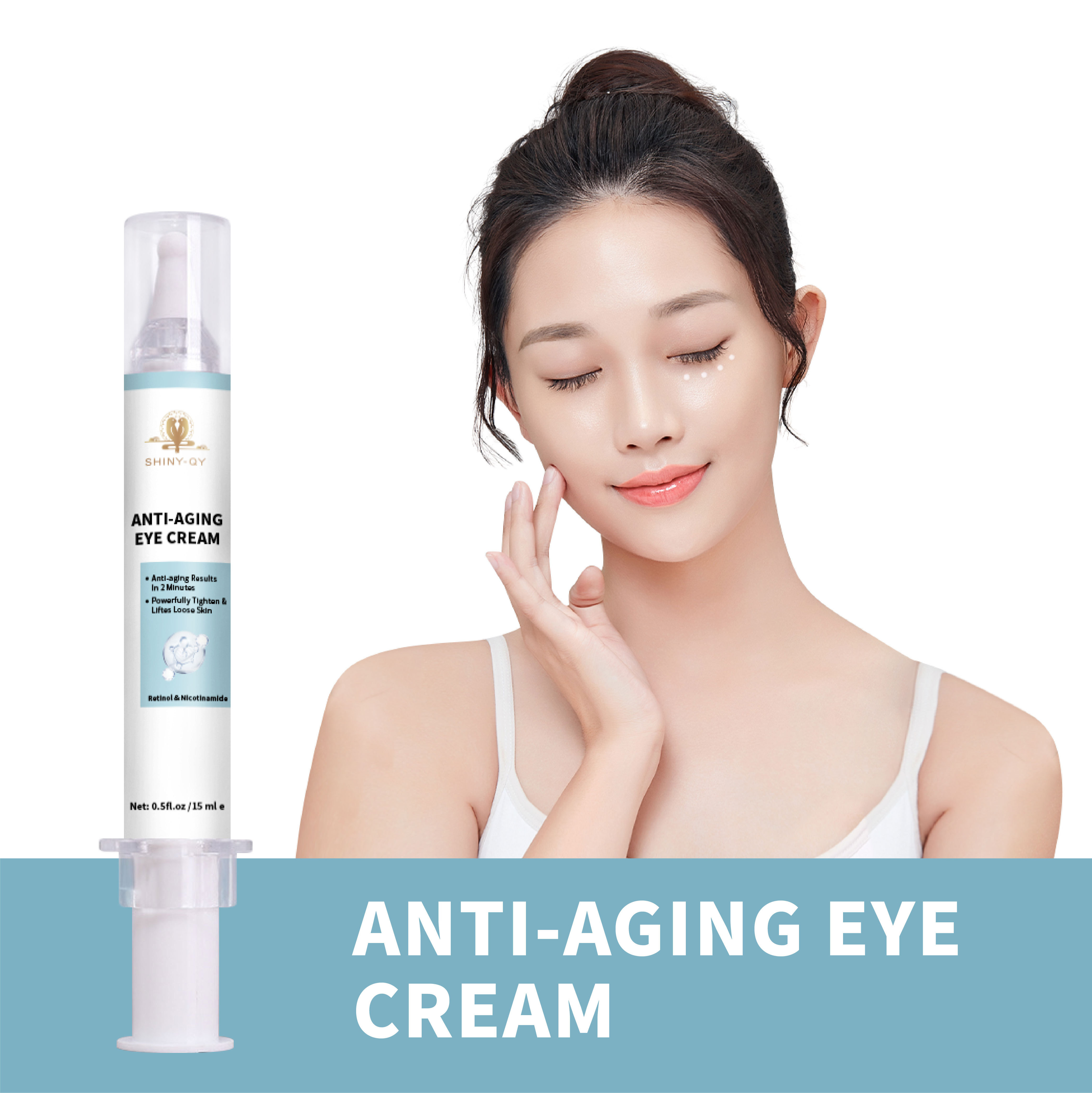 Private Labels Eye Bags Depuffs Tightening Repair Instant Firming Anti Wrinkle Multi Peptide Under Eye Cream