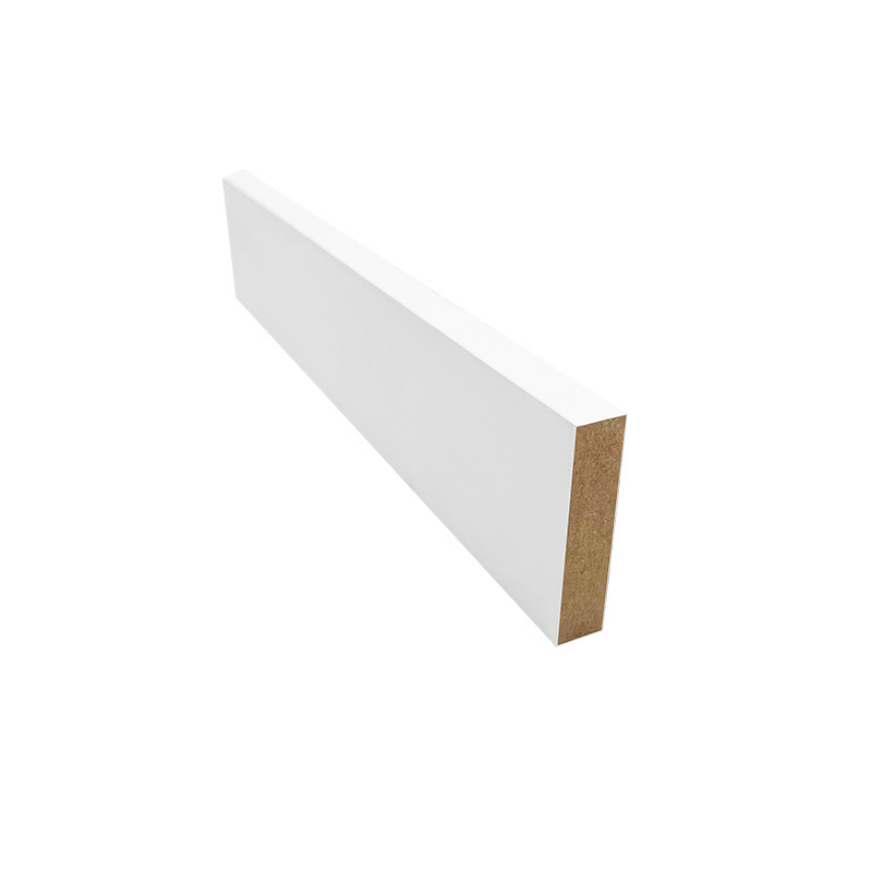 9/16 in. x  3-1/4 in. Square MDF Door Trim White Primed MDF Flat Door Casing&Architrave