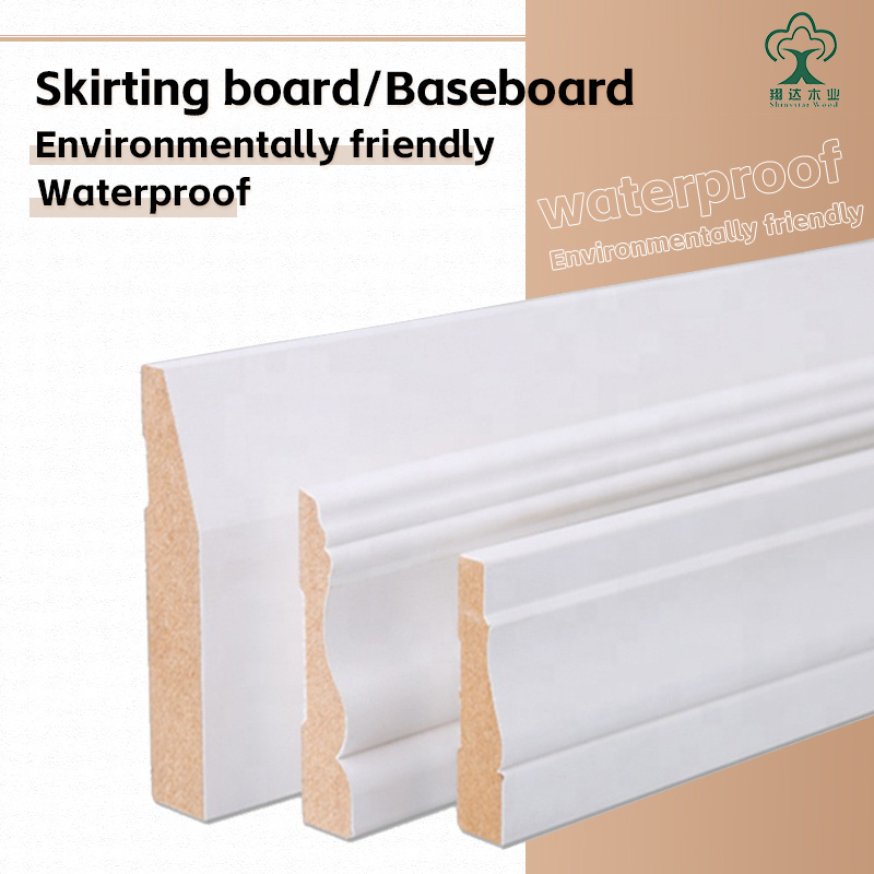 Cheap Water Resistant Wooden Wall Floor Skirting Architrave Moulding For Door