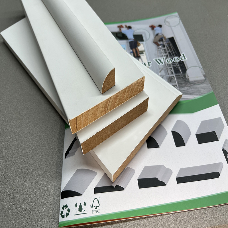 Moister Resistant Baseboards MDF Square Edge Skirting Boards For Walls And Floors