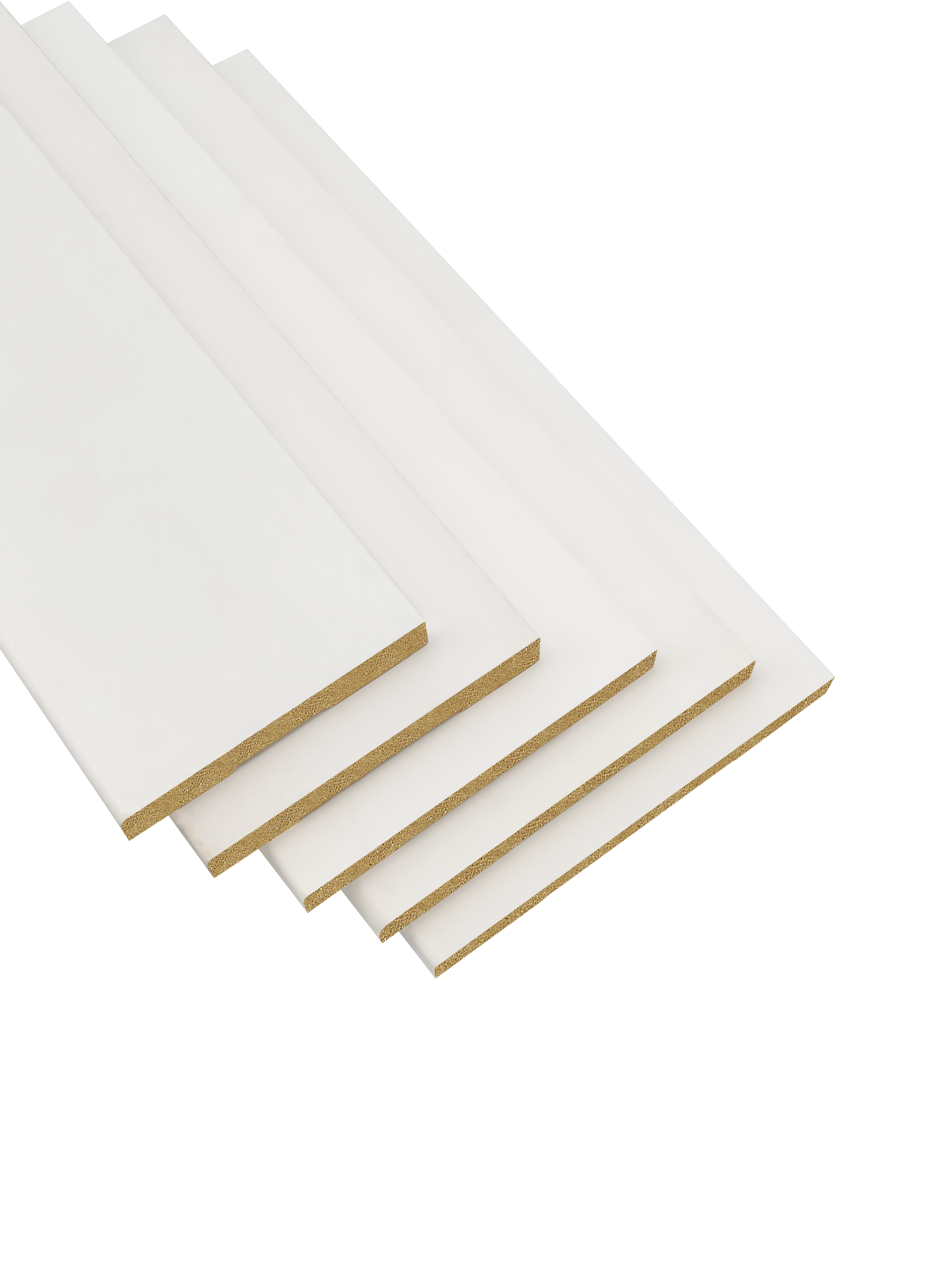 1/2 in. x  5 in. Interior Flat Trim White Primed Modern MDF Baseboard Moulding