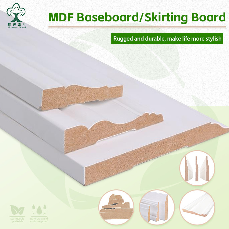 Cheap Water Resistant Wooden Wall Floor Skirting Architrave Moulding For Door