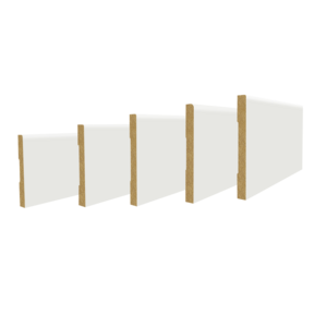 Home Dep0t Modern Classic Interior White Primed MDF Baseboard Trim Flat Square Floor Base Molding Difference Sizes