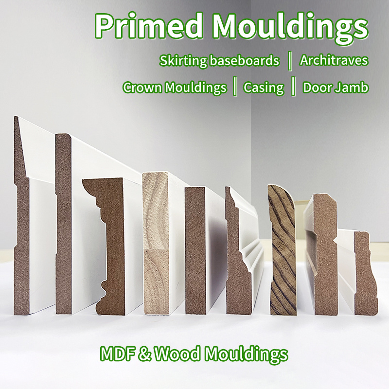 Various Profiles of MDF Baseboards moldings Trim MDF Skirting Boards