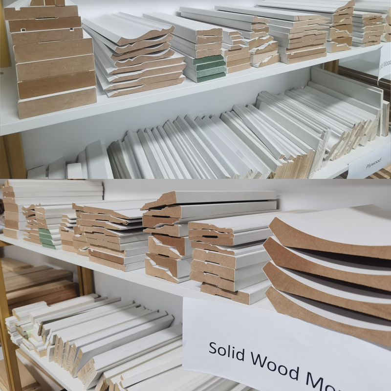 Free Samples Base Molding White Primed Painted Wood MDF Skirting Square Board Baseboards