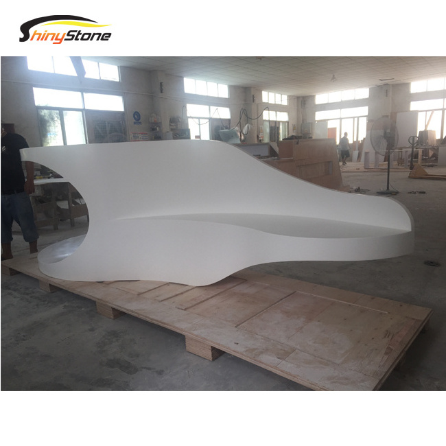 Circular shape Solid Surface/man-made stone salon reception desk