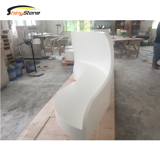 Circular shape Solid Surface/man-made stone salon reception desk