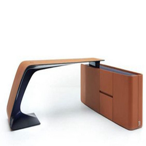 Fashionable side file cabinet design artificial stone designer office work table desk