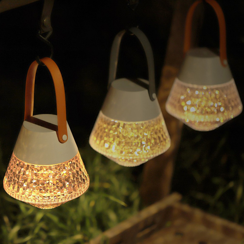 USB Charge Outdoor Gift Portable Bedroom Night Light Decoration Crystal Atmosphere Camping Light