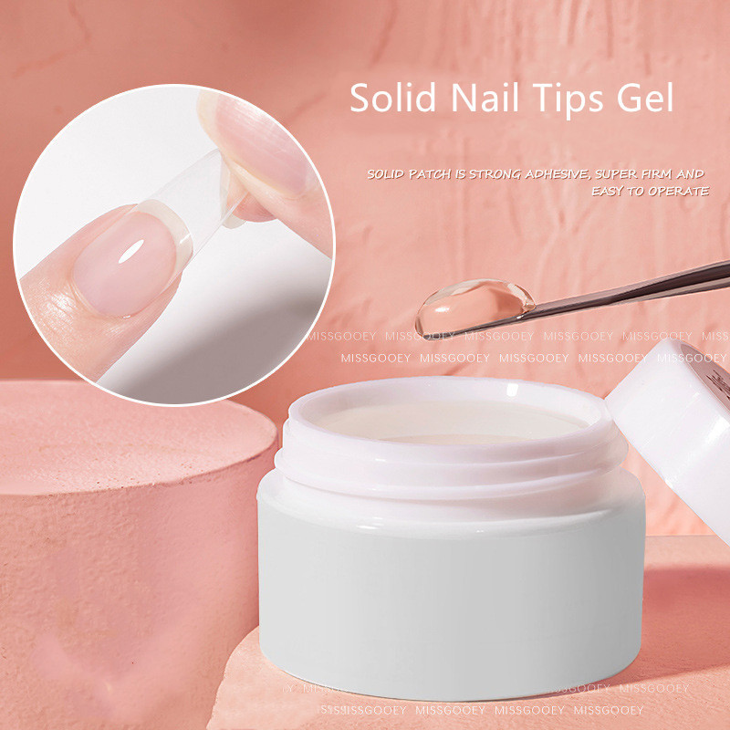 High Quality 10ml Custom Private Label Solid Nail Tips Gel Nail Extension Long Lasting False Tips Clear Nail Glue Gel