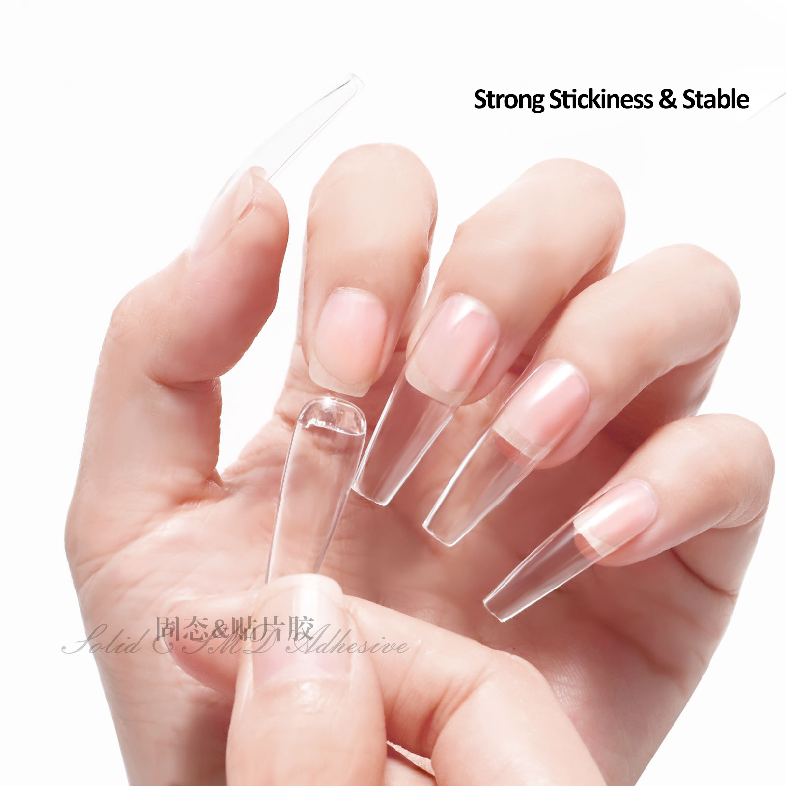 High Quality 10ml Custom Private Label Solid Nail Tips Gel Nail Extension Long Lasting False Tips Clear Nail Glue Gel