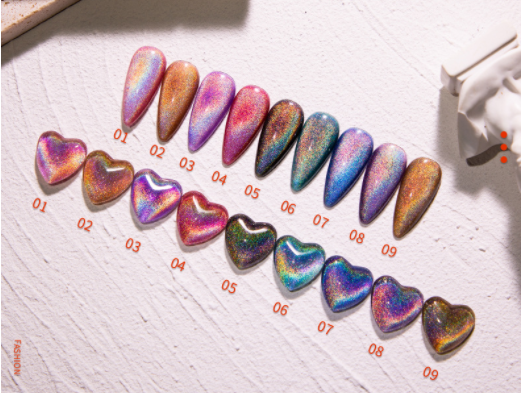 8ML/15ml Universal Colorful Cat's Eye Glue Super Shiny Laser Rainbow 9D Wide Cat eyes Magnetic Gel photography Polish