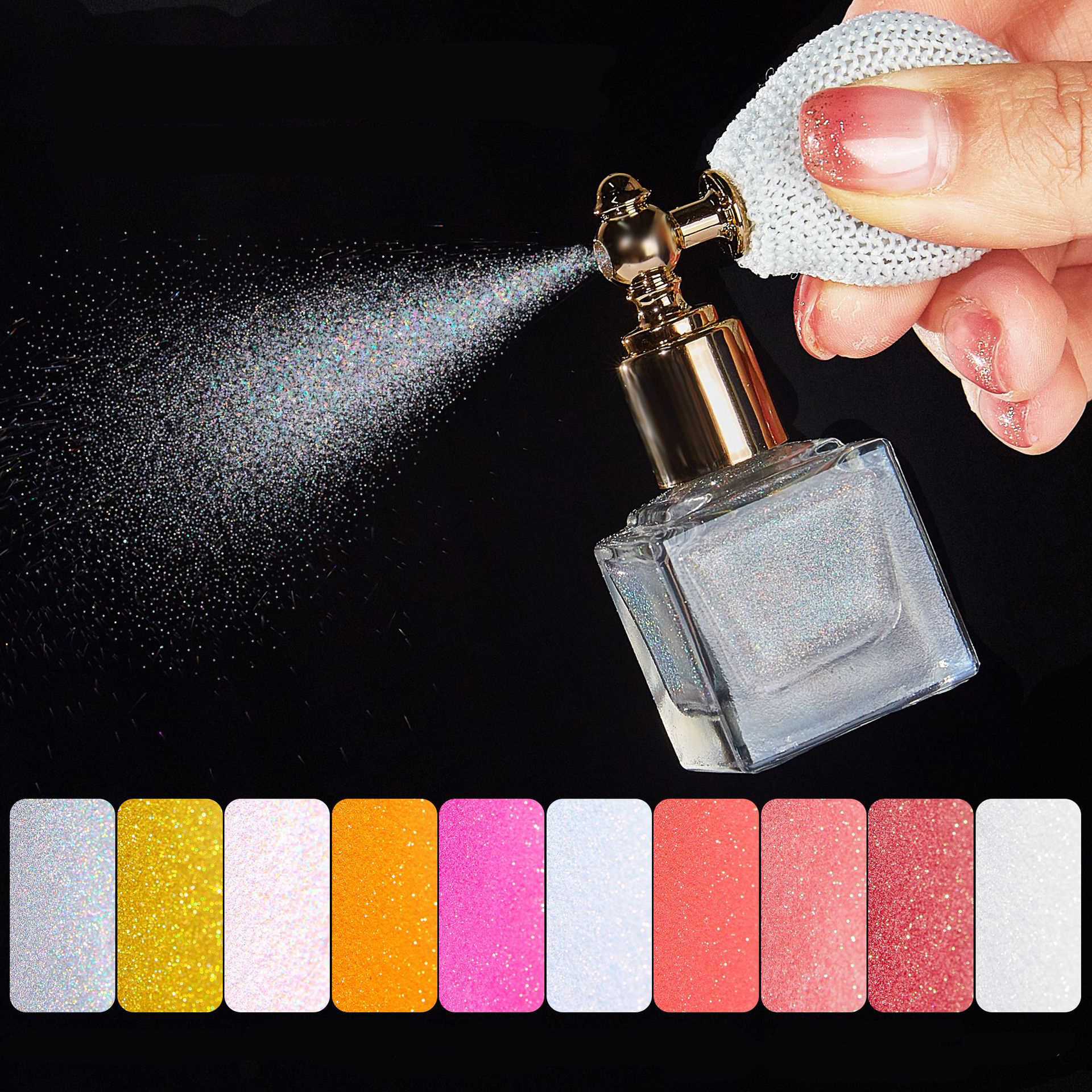 Eco Friendly Wholesale Holographic Glitter Spray Powder Fine Glitter For Face Body Hair Nail Art Tumbler Crafts