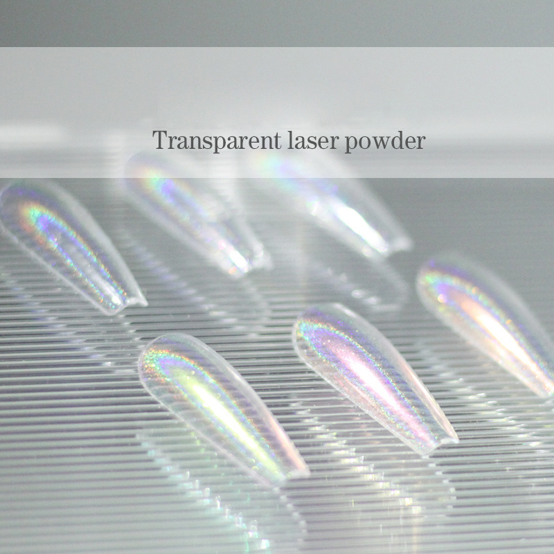 Private Label Bulk 0.3g Acrylic Rainbow Transparent Nail Chrome Laser Nail Powder