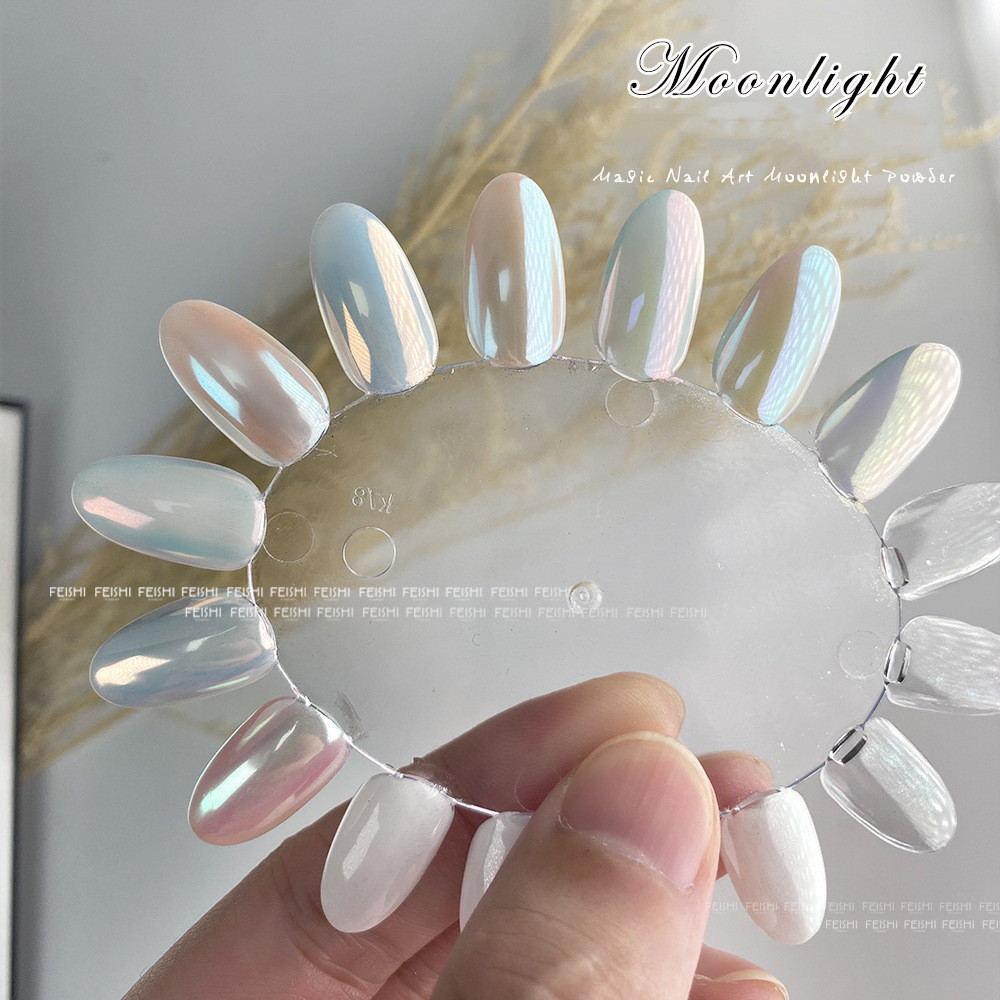 Mermaid Nail Powder Neon Aurora Unicorn Chrome Powder Pearl Shell Mirror Multi Glimmer Chrome Mermaid Glitter Nail Powder