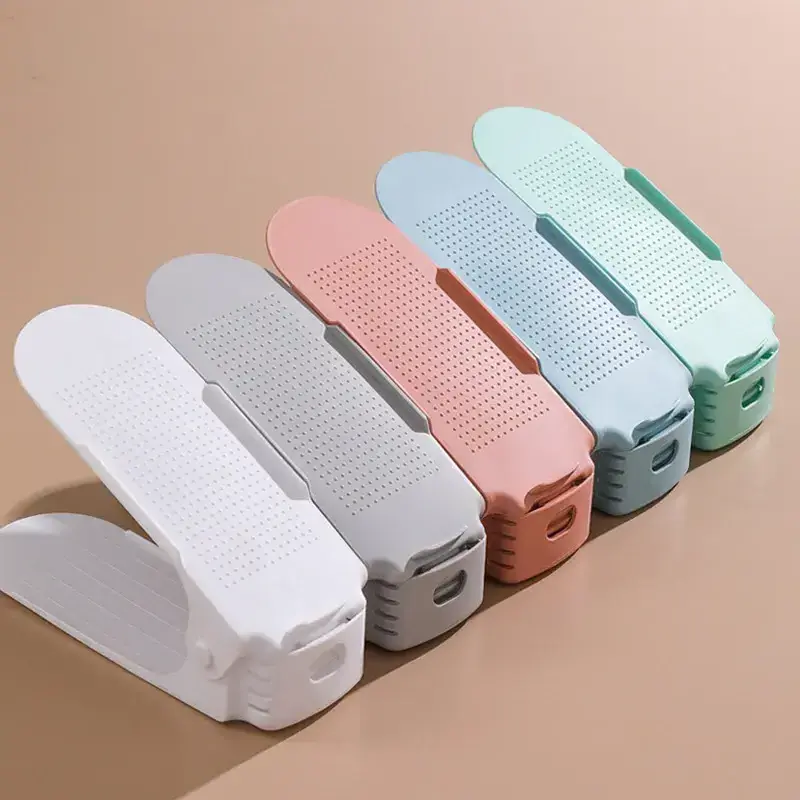 Dropshipping Products 2024 Portable High Quality Adjustable Shoe Rack Shoe Slot Space Saver Double-layer Shoe Organizer