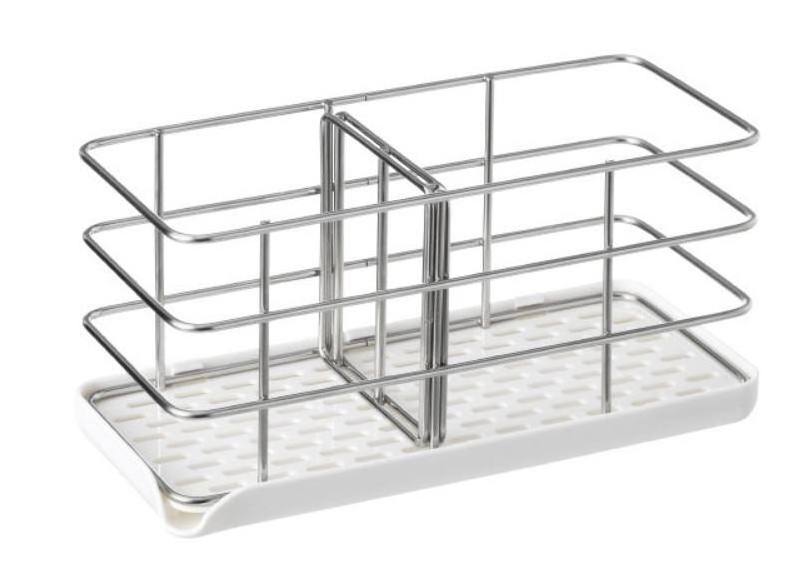 Stainless Steel Storage Rack Sink Caddy Organizer Sponge Holder with Drainer Stand for Home Kitchen Bathroom