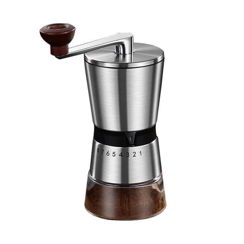 Hand-cranked coffee grinder hand detachable portable grinder coffee machine ceramic grinding core thick Stainless steel