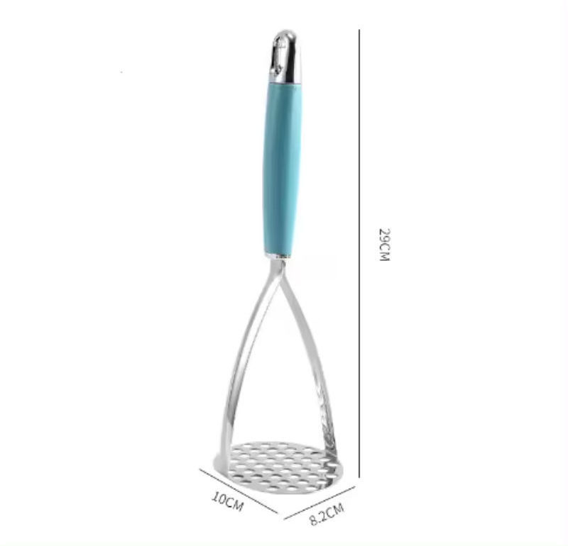 Heavy Duty Stainless Steel Potato Masher, Professional Integrated Masher Kitchen Tool & Food Masher Smasher with Silicone Handle