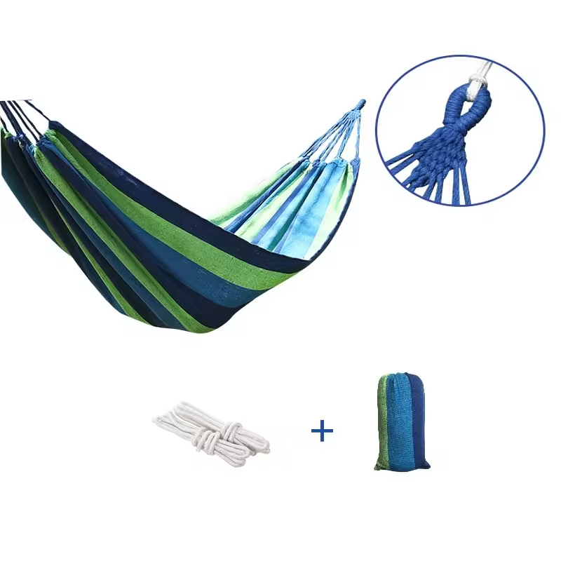 Canvas Hammock Bed Folding Double Hanging Nylon Wholesale Swing Portable Outdoor