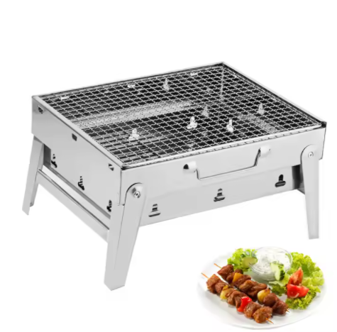 Outdoor Portable Folding BBQ Grill Full Set Carbon Oven for Barbecue Household House Hold Stove