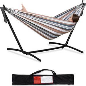 Camping Portable 2 Person Brazilian-Style Hammock with Stand Swing Bed with Carry Case