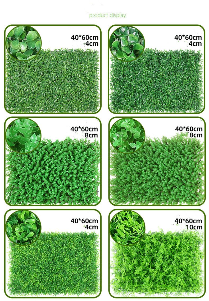 Plastic grass simulation green plant for wall background decor Artificial Grass Wall Suitable for Background Decoration