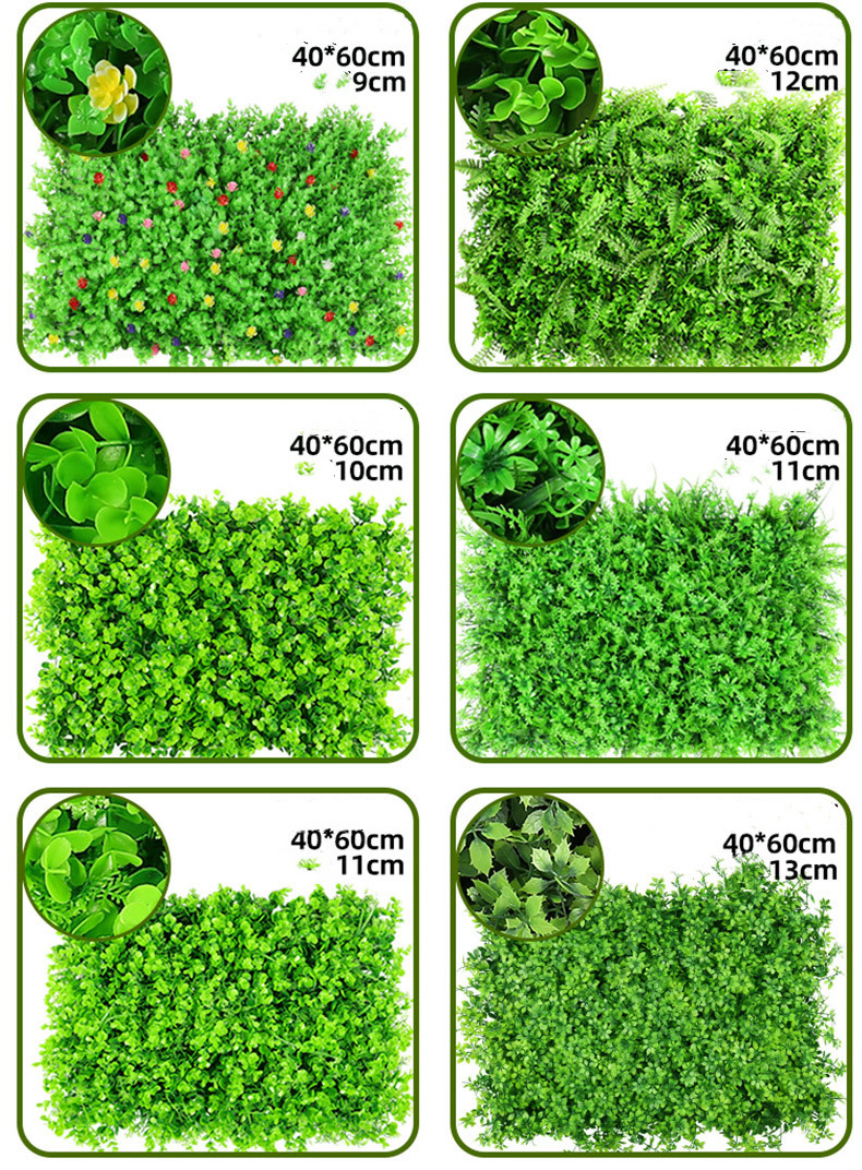 Plastic grass simulation green plant for wall background decor Artificial Grass Wall Suitable for Background Decoration