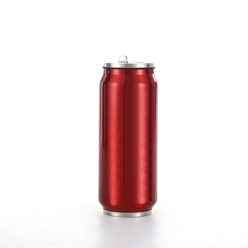 Double wall stainless steel keep cold can vacuum insulated drink cola Can with straw