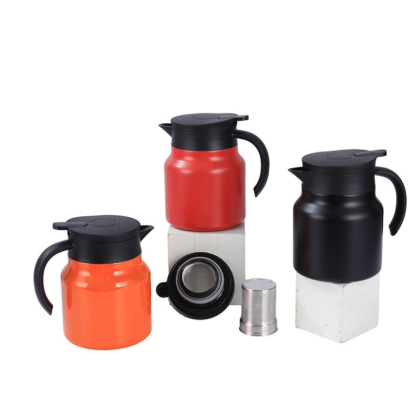 304 stainless steel vacuum insulated pot thermos European style coffee pot household thermos gift Roman pot with tea infuser