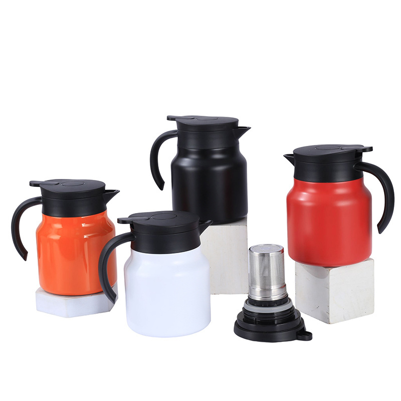 304 stainless steel vacuum insulated pot thermos European style coffee pot household thermos gift Roman pot with tea infuser