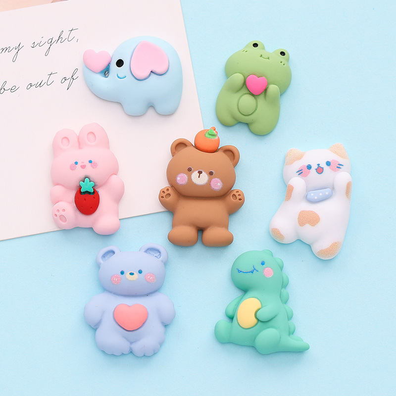 Love Little Bear Rabbit  patch DIY cream glue accessories hairpin cave shoes 3D factory outlet