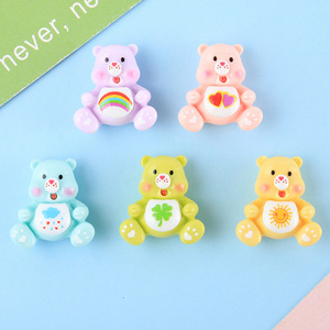 Rainbow Bear  patch DIY cream glue accessories hairpin cave shoes 3D factory outlet