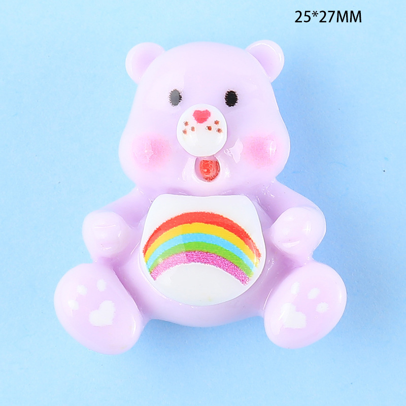 Rainbow Bear  patch DIY cream glue accessories hairpin cave shoes 3D factory outlet